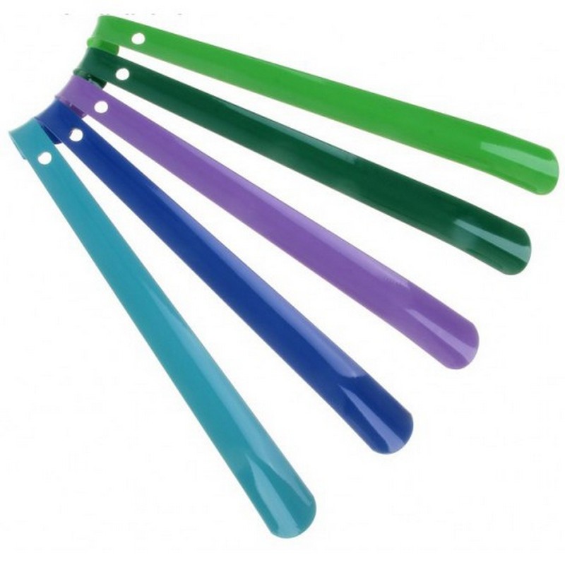 Ложка для обуви 55см метал. цветная с крючком ФУКС 