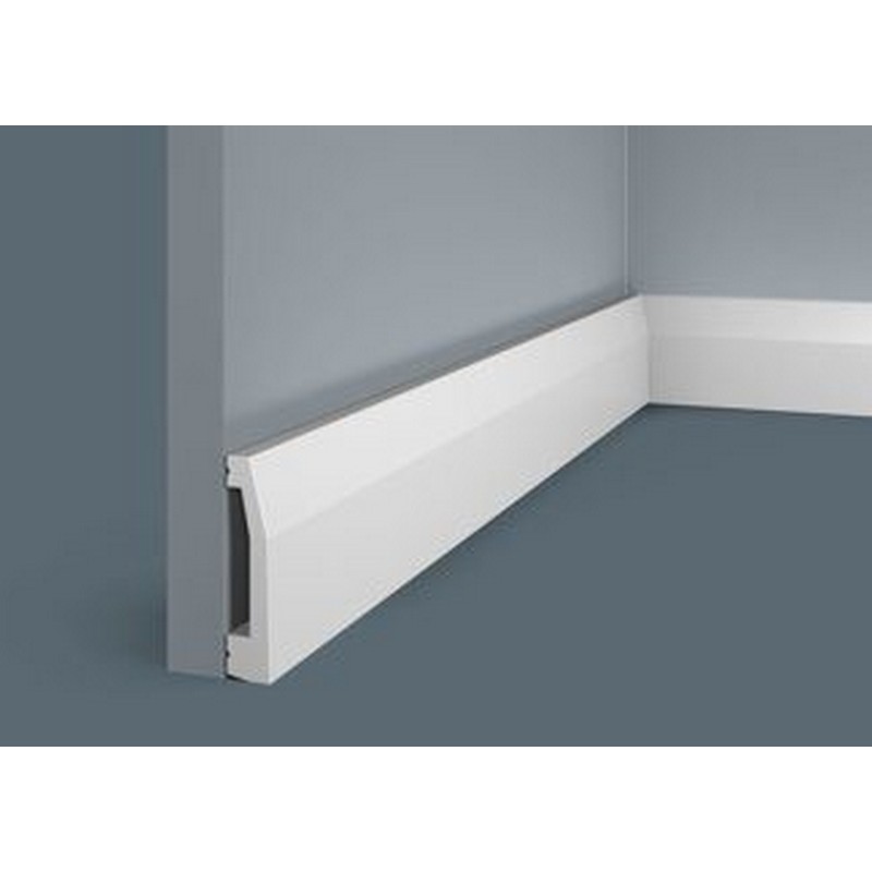 Плинтус экополимер П008,белый, 70х15х2000