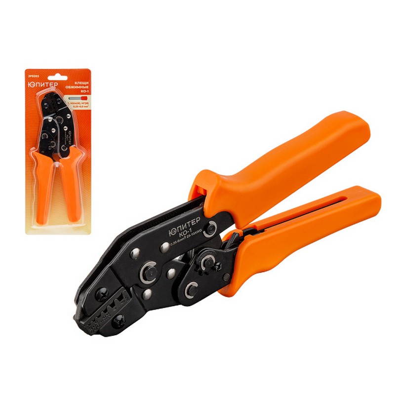 Кримпер для обжима втулочных наконечников  0.25-6.0мм2 Юпитер КО-1
