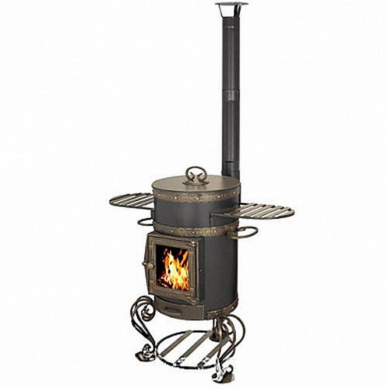 Печь под казан ВЕЗУВИЙ 12л Шмель С с дверкой ДТ-4С