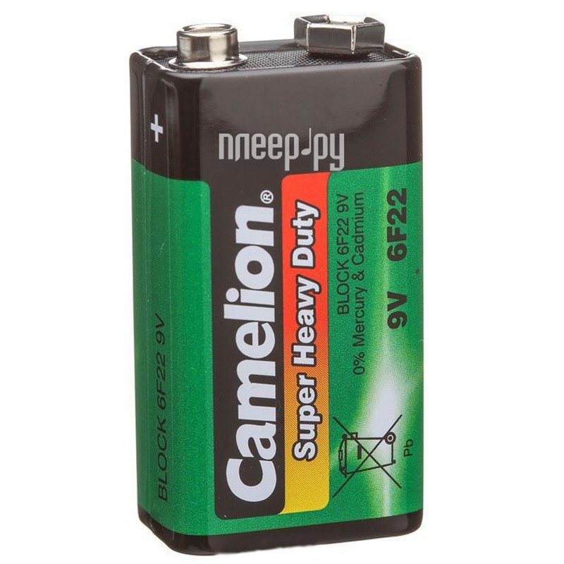 Элемент питания 6F22, 9V CAMELION