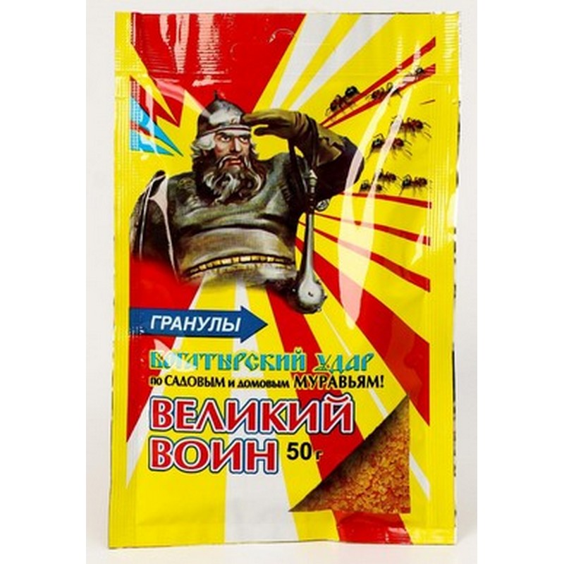 Гранулы от муравьев Великий Воин, цв. пакет, 50 г