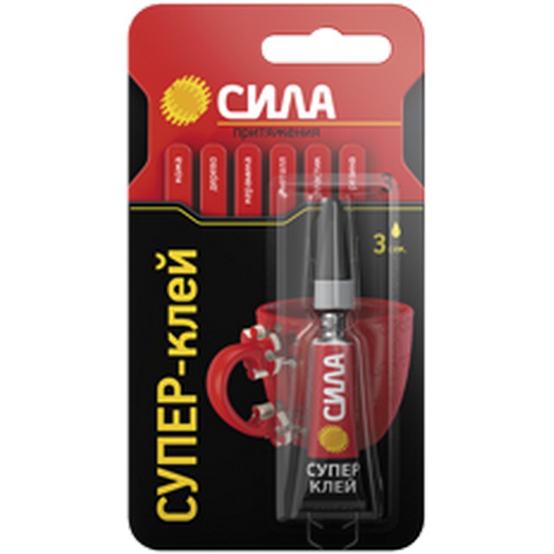 Супер-клей СИЛА 3г СВЕРХПРОЧНЫЙ SBL1-3