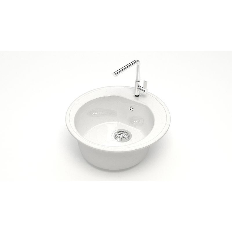 Мойка кухонная глянец BERGG Z3 B003Q001 ,белый лед