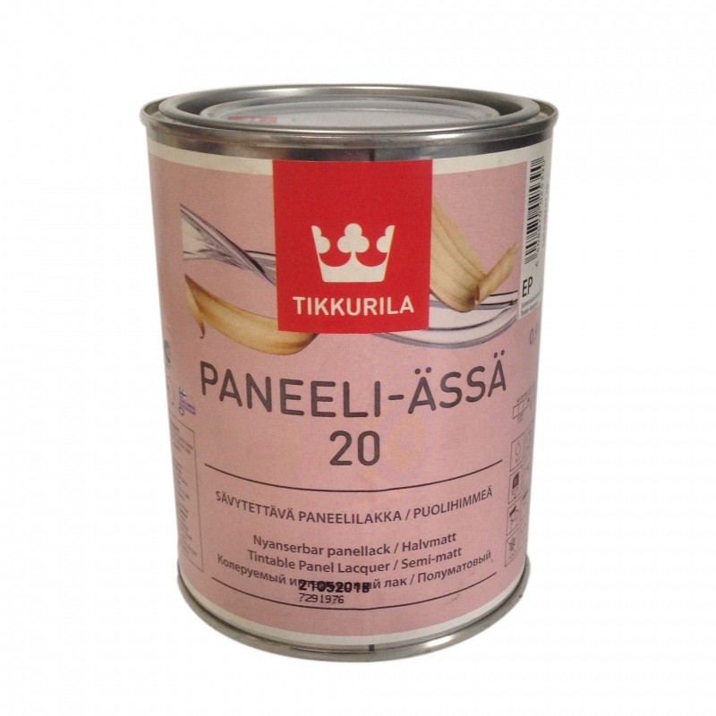 Лак для панелей Tikkurila PANEELI-ASSA SUOJA полумат. 0,9л